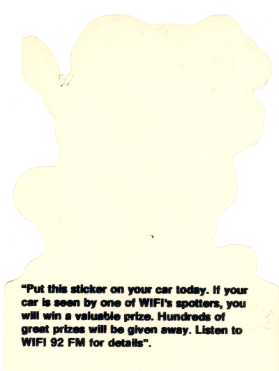 WIFI 92 Philadelphia 1973 Boogie Bumper Sticker
